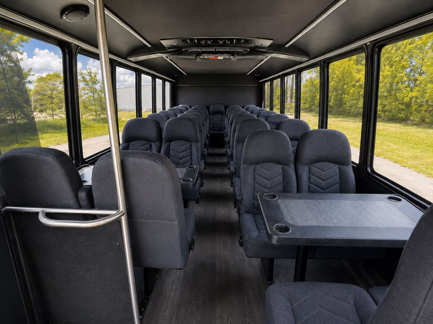 tustin 20 passenger minibus inside