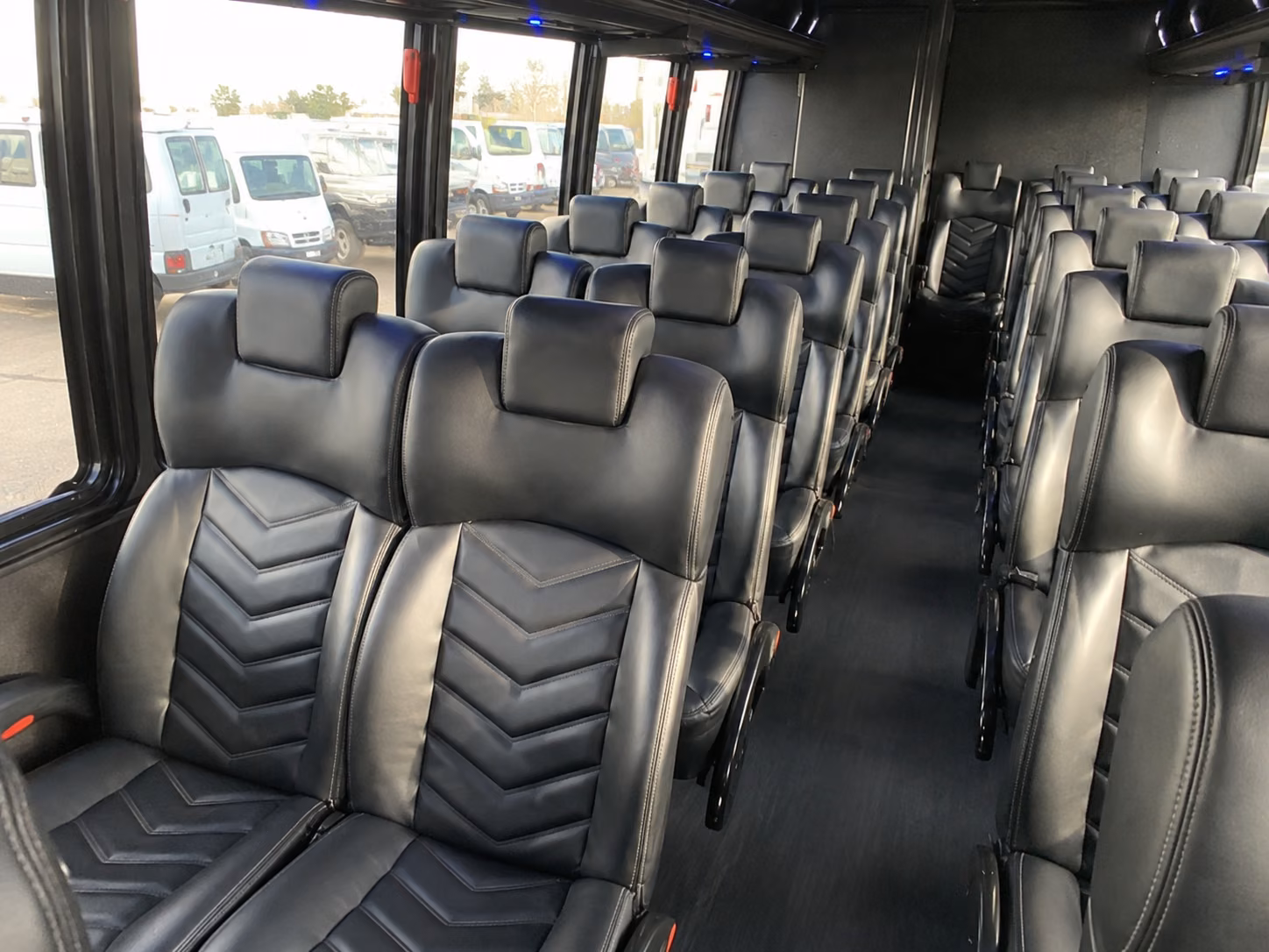 tustin 20 passenger minibus interior