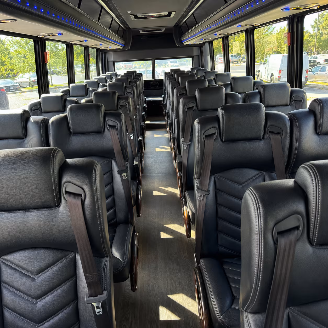 tustin 35 passenger minibus inside