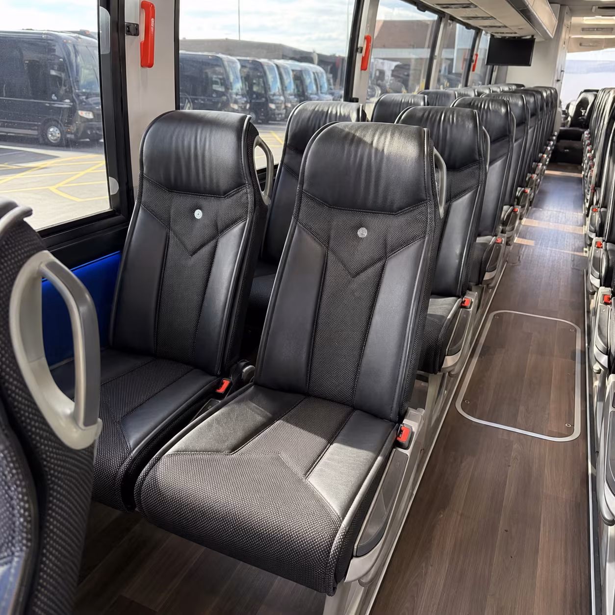 tustin 40 passenger charter bus interior