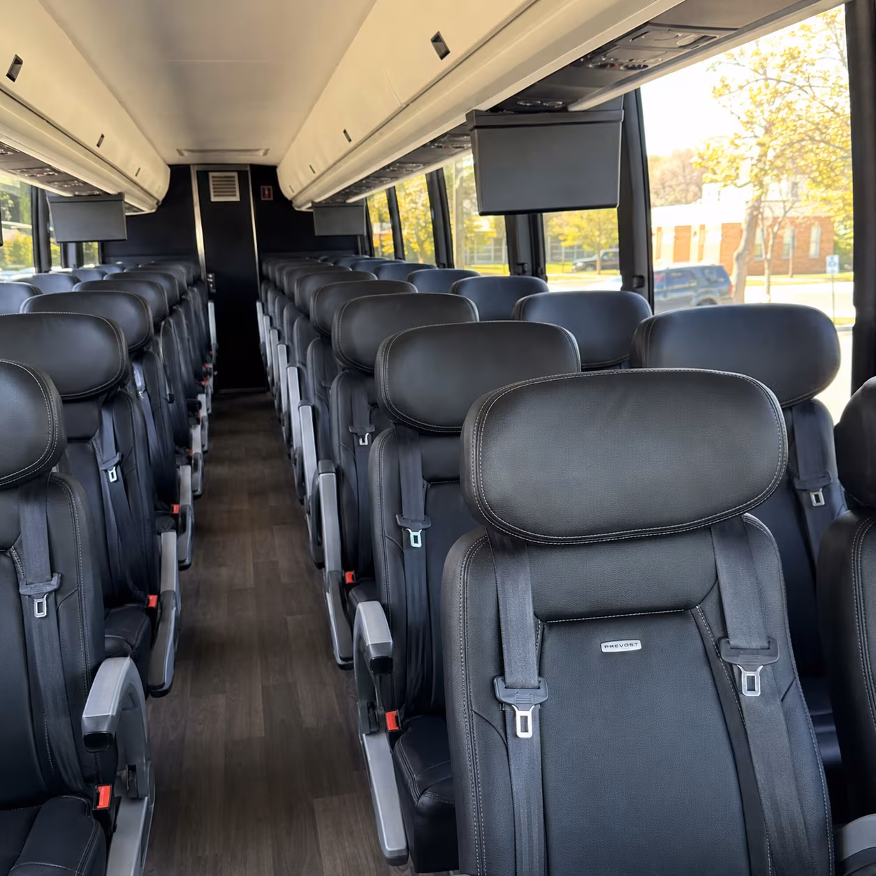 tustin 45 passenger charter bus inside