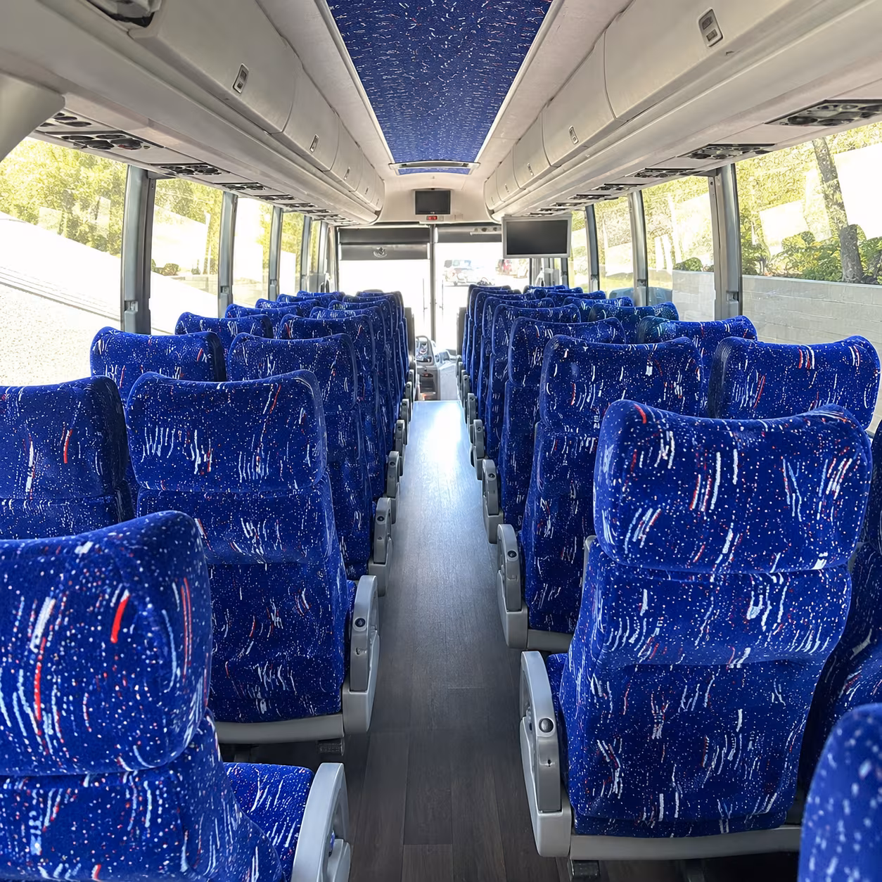 tustin 50 passenger charter bus interior