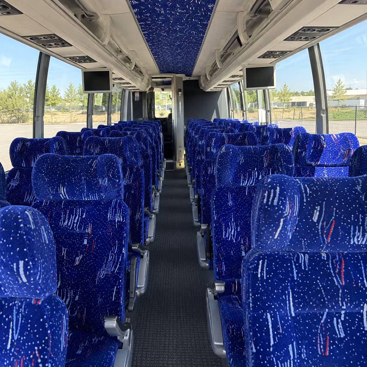 tustin 54 passenger charter bus interior