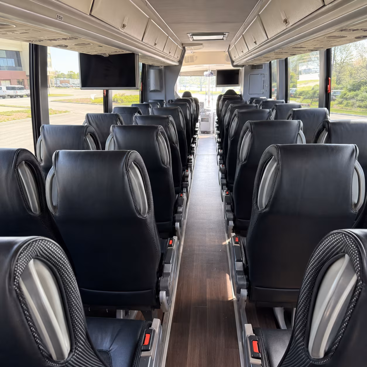 tustin 56 passenger charter bus inside