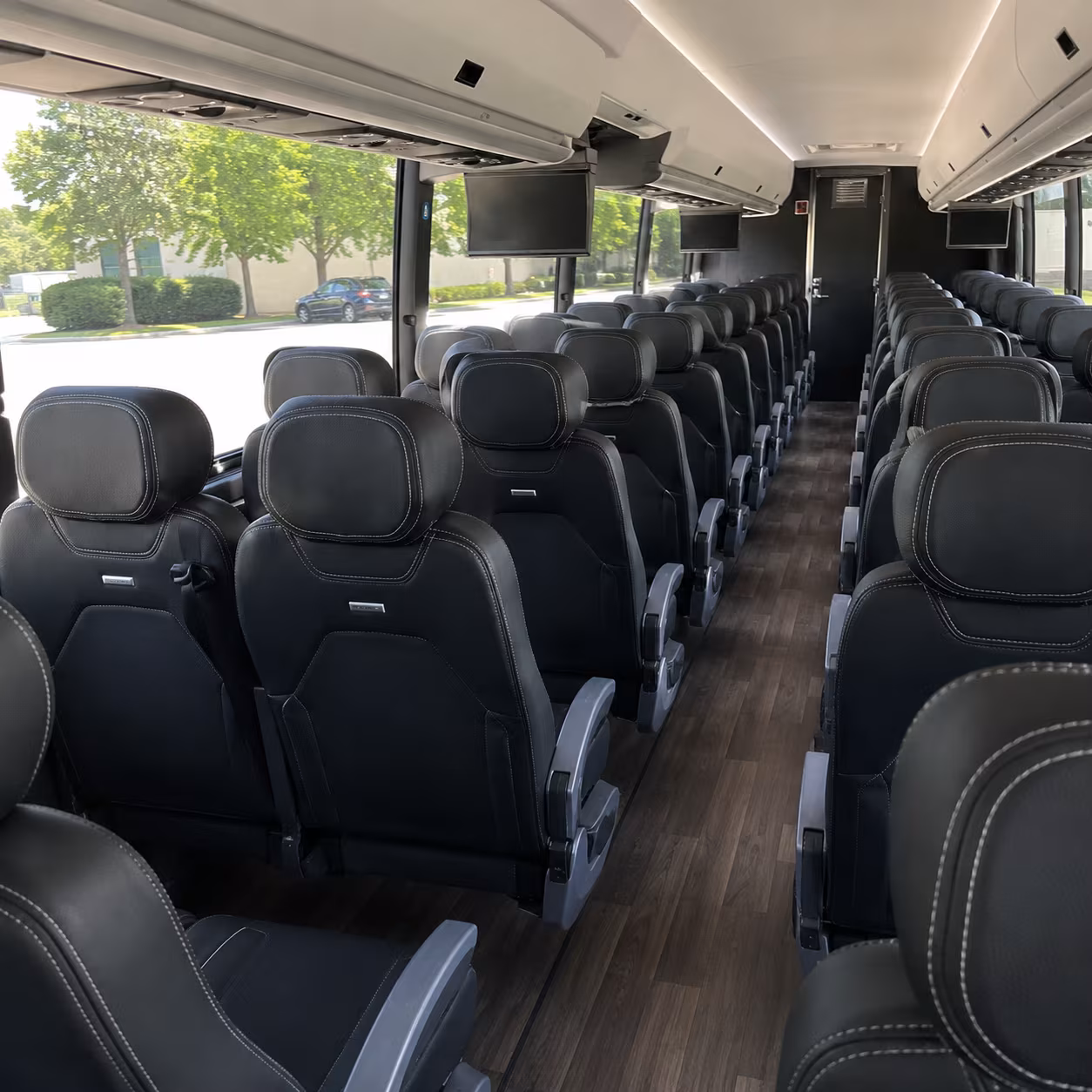 tustin 56 passenger charter bus interior